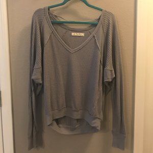 Free people waffle knit sweater